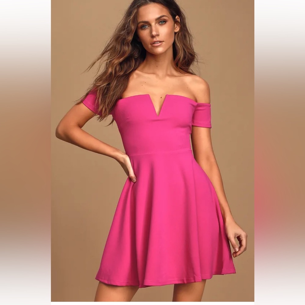 Lulus Play the Party Pink Fuchsia
Skater XL NWT Homecoming Dress Valentines